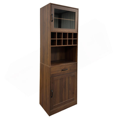 Armoire de cuisine avec armoire de rangement multi-fonctionnelle à plusieurs niveaux, armoire de ferme avec portes en verre, organisateurs de garde-manger pour la cuisine, armoire de bar, salle à manger