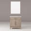 Meuble-lavabo simple, comptoir en marbre de Carrare et miroir