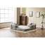 Canapé de sol confortable avec accoudoirs et dossier, chenille grise, mousse à mémoire de forme, 3 places, accoudoirs de compression, convertible en futon, mousse