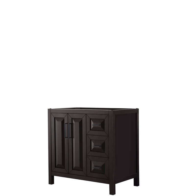Daria 35'' W Bathroom Vanity Base, Dark Espresso/Matte Black