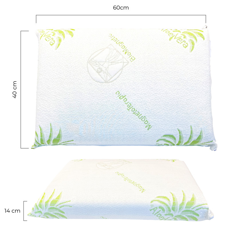 Lauterbach White Noise Dreamer Silber Kissen (14 Cm) Memory Foam L60 x W40cm Soft Support Pillow