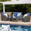 4-Piece Wicker Patio Conversation Set With Glass Table And Cushions-1449503543-1449503542