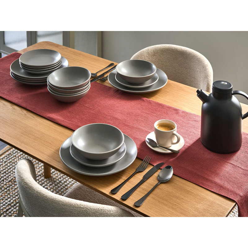 Stoneware Dinnerware - Service for 6, Grey