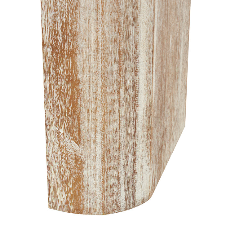 Bergamot 63" Distressed White Narrow Console Table