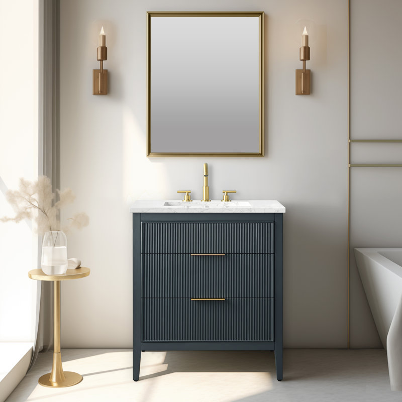 Emma 30" W Single Vanity, Vintage Blue