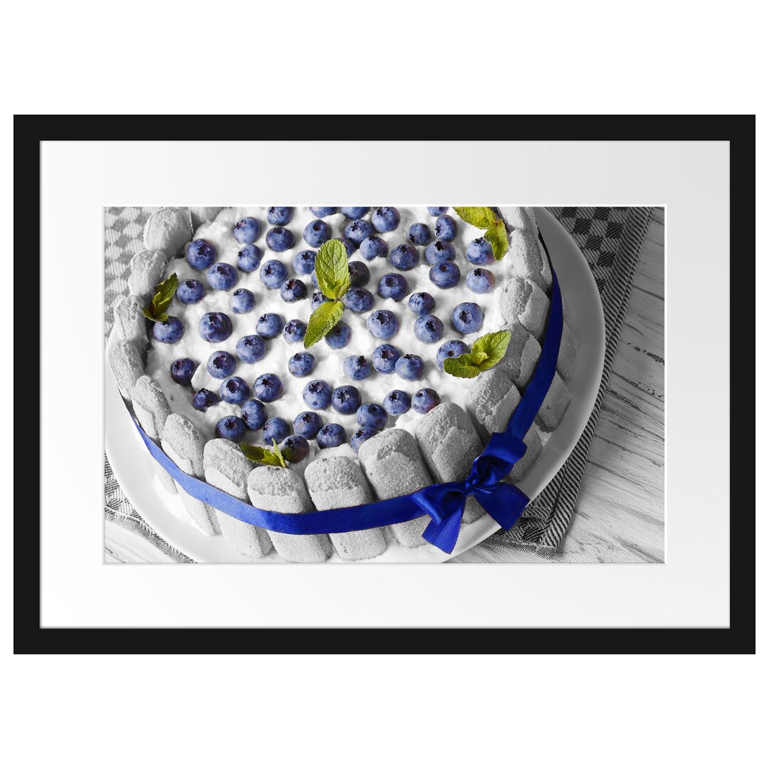 Gerahmtes Poster Leckere Blaubeertorte