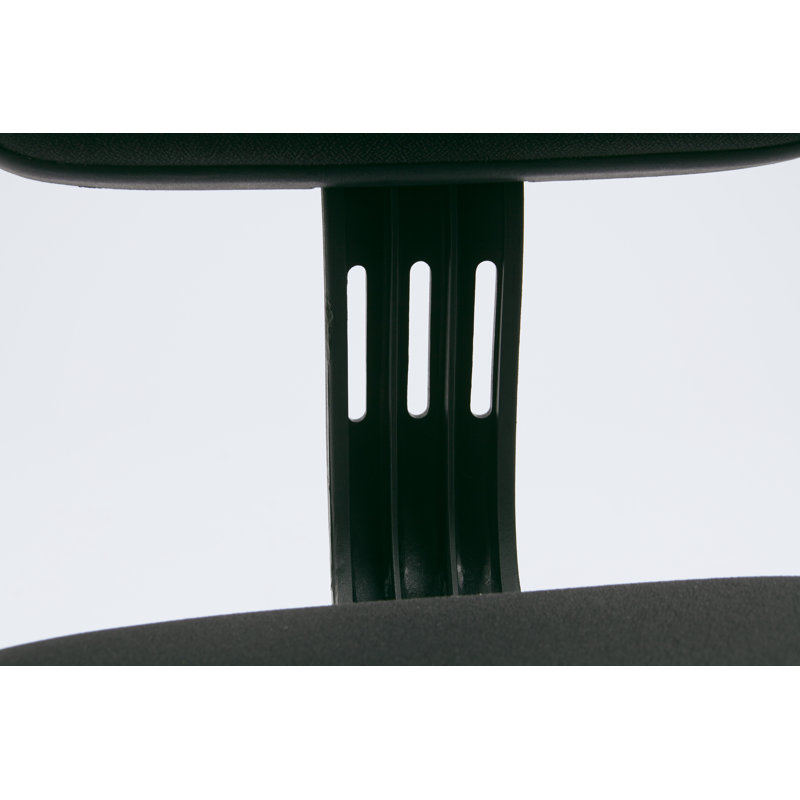 Black Swivel Armless Fabric Task Chair