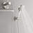 FORNO ACQUA AcquaFALL Mini 8 Inch Shower Head, Brushed Nickel Finish, Overhead Rainfall Shower, Handheld Shower Head, Body Jets, 1.8 GPM Flow Rate-116472609
