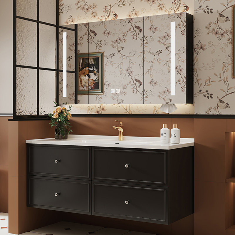 French simple retro bathroom cabinet