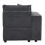 Fauteuil d'appoint gris à dossier gauche
