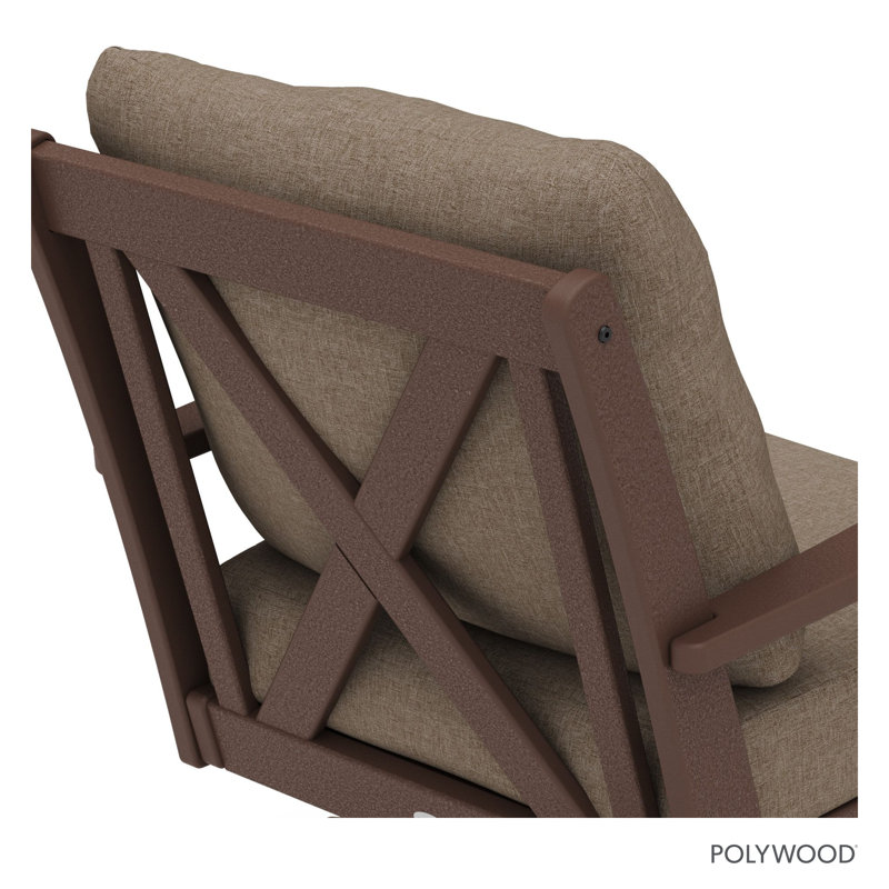 Fauteuil pivotant Braxton, Brun épicé, Beige foncé