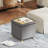 2 PCS 18” Ottoman with Storage,Tray & Rubber Wood Legs for Small Space Living Room Gray