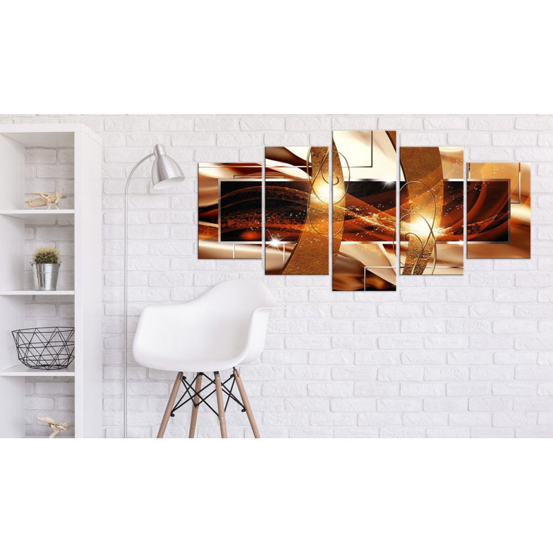 Feu de vie sur toile - 5 pièces, H 40 po x l 80 po x P 0,7 po