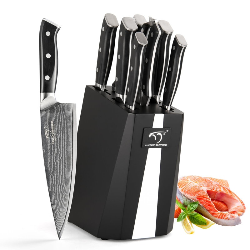 Damascus Knife Set, 9-Piece VG10 Kitchen Knives