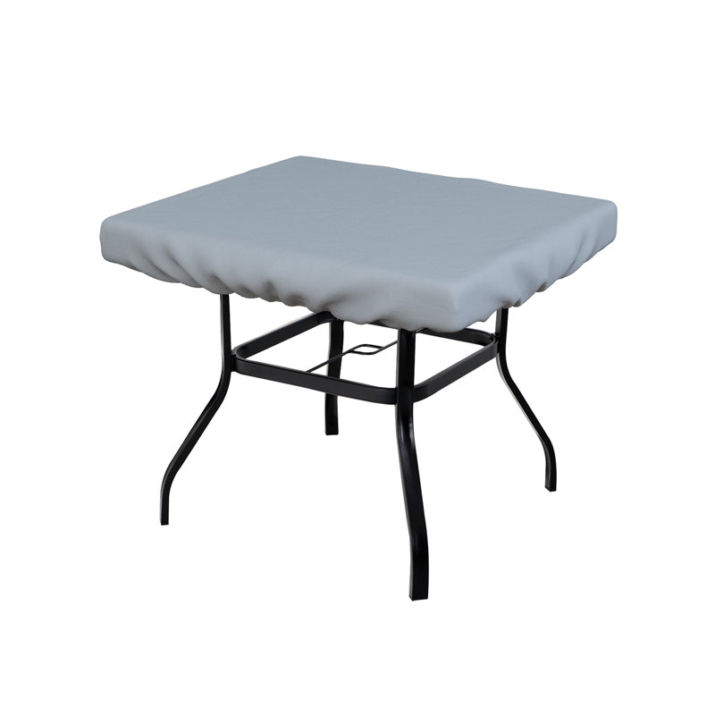 Heavy-Duty Multipurpose Square Patio Table Top Cover, Waterproof Outdoor UV-Resistant Table Cover, 6" H x 42" W x 42" D, Gray