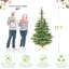 Arbre de Noël de 8 pi avec 500 pointes blanches chaudes, 1307 pe +, base en bois rustique pour les lumières artificielles de décoration intérieure festive, fête unique-72584359