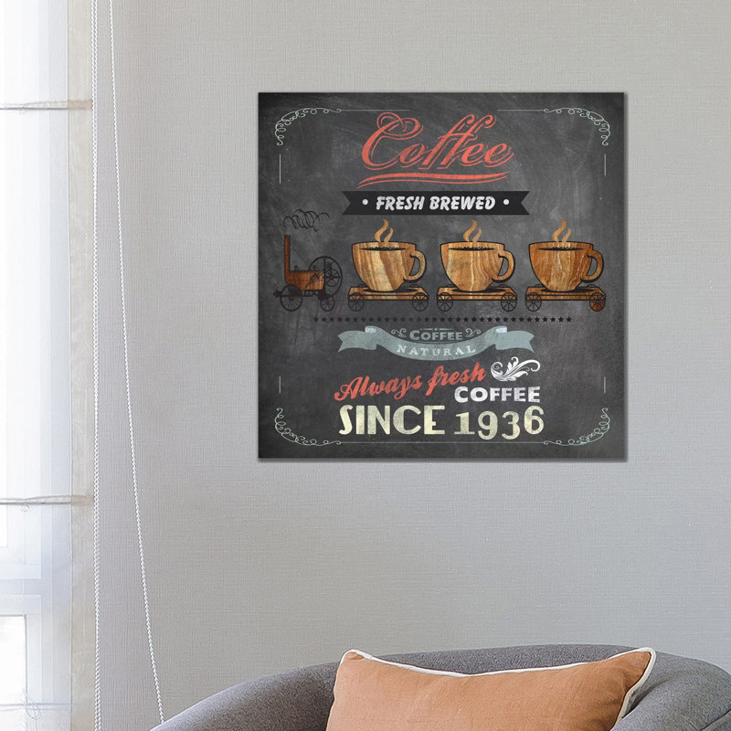 Coffee Board II 1 Piece Wrapped Canvas Wall Art, 66.04 cm H x 66.04 cm W x 3.175 cm D