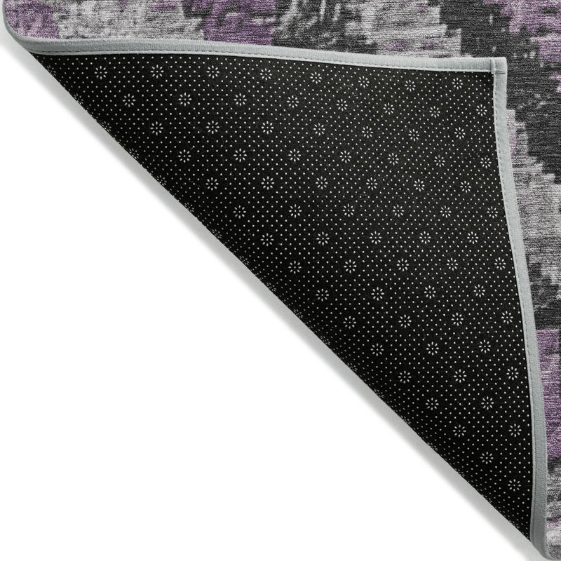 Machine Washable Indoor/Outdoor Xhevrie Lavender Rug, Rectangle 2'6" x 3'10"