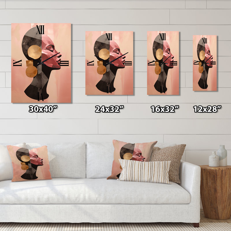 Horloge murale Bornier - Portraits abstraits, Petit