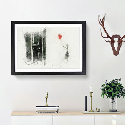 Girl with Balloon by Banksy - Picture Frame Graphic Art Print