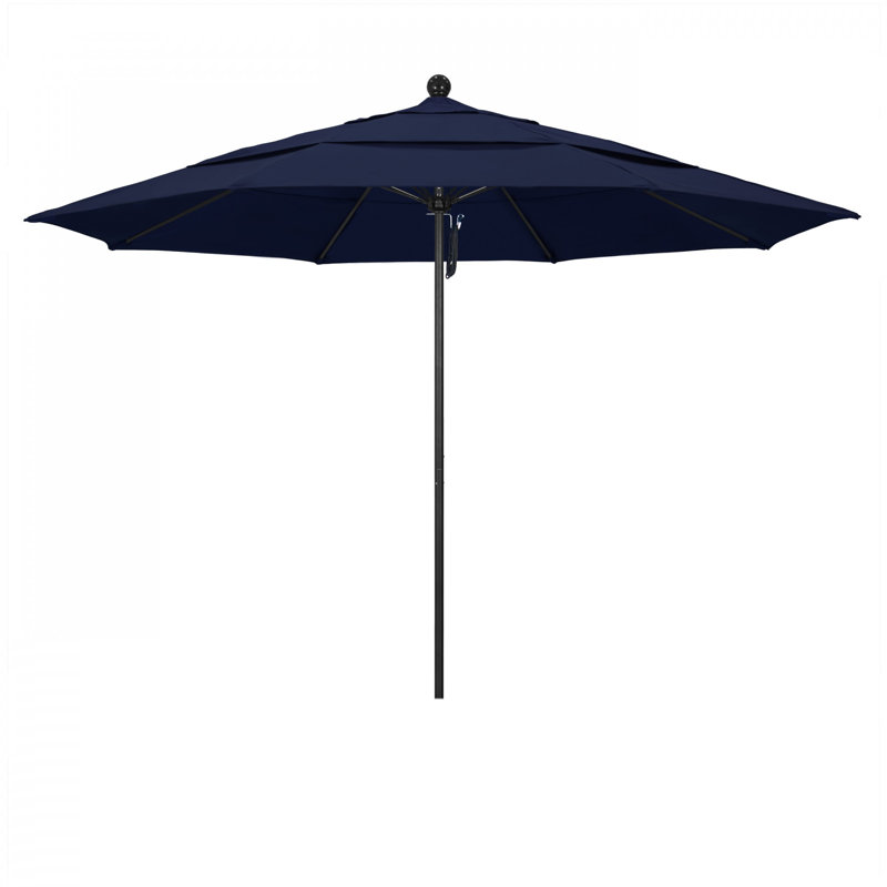Parasol de marché 11 pi Nassau, Bleu marine-oléfine