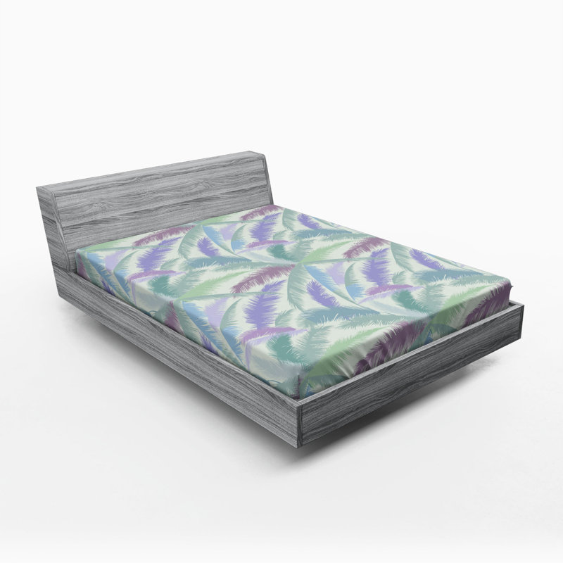Microfiber Floral Fitted Sheet, Queen Fitted Sheet