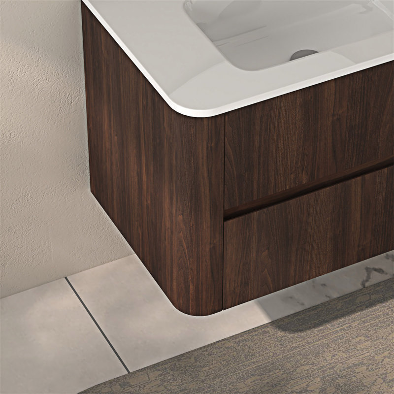 Wall Mounted Floating Bathroom Vanity With Sink