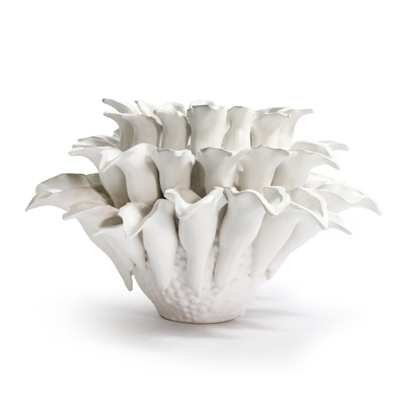 Vase Lotus, White