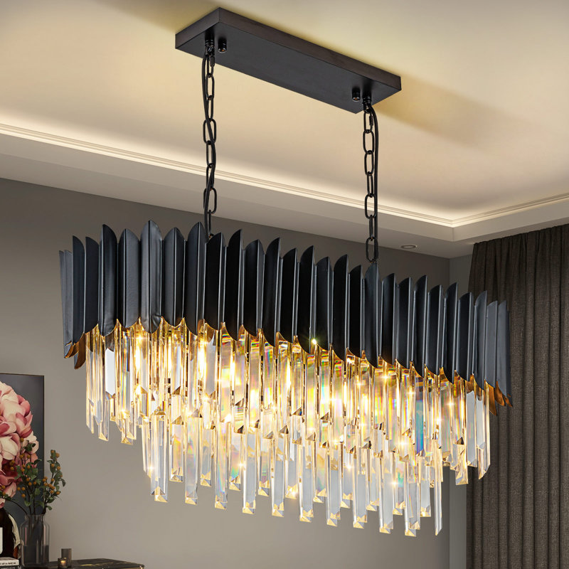 Black Modern Crystal Chandelier