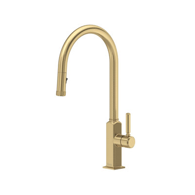 Apothecary Pull-Down Kitchen Faucet With C-Spout