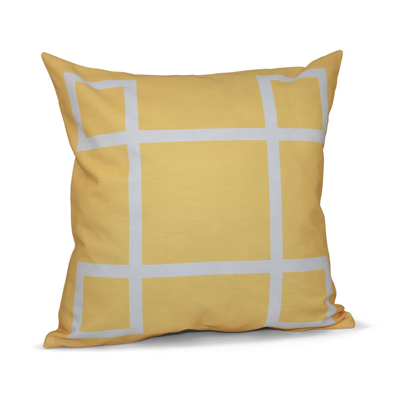  Square Pillow Cover and Insert, 18"x18", Lemon