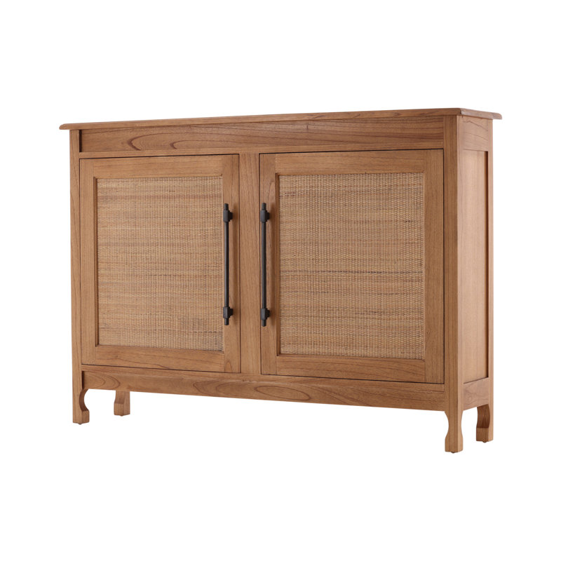 Furniture Classics Dalia Natural Mahogany Raffia Cabinet