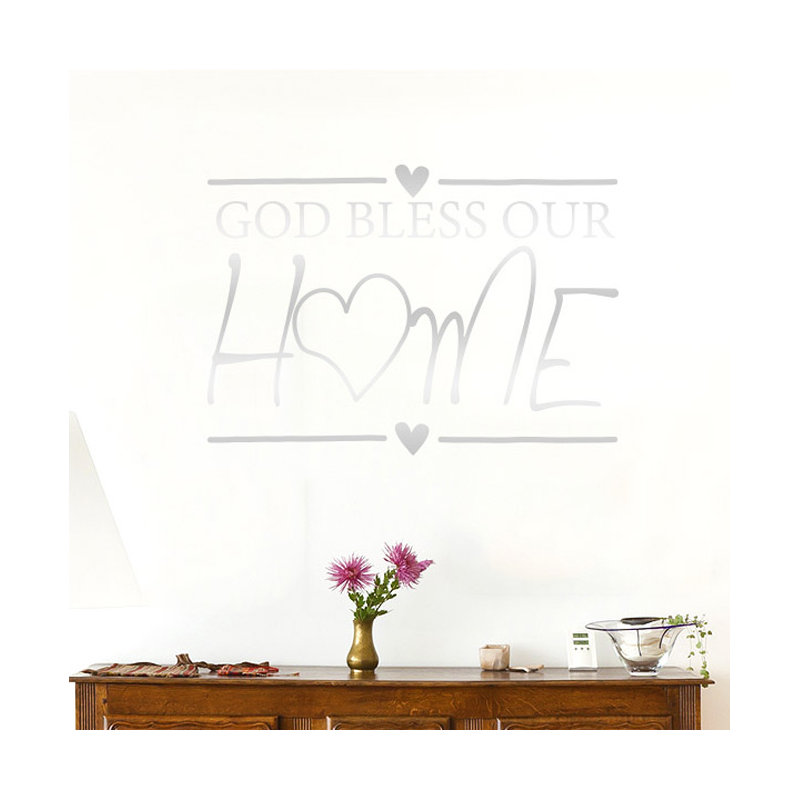 Wall Decal, Shiny Silver, Large