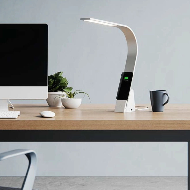 LED Desk Table Lamp, Silver