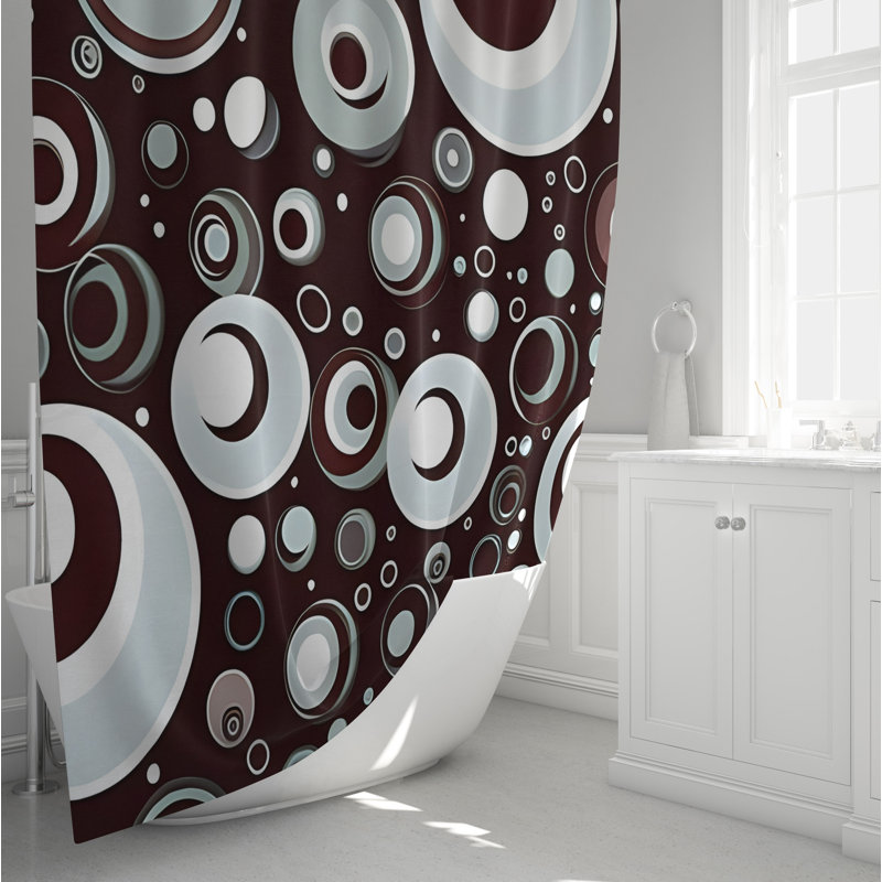 Rideau de douche Cristine, H 93 po x l 70 po, Black/Grey