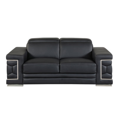 Top Grain Italian Leather Loveseat