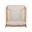 Fauteuil club de patio en bois d'acacia avec coussin résistant à l'eau (1 pièce)