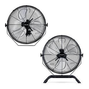 Ventilateur d'extérieur haute vitesse 18 po Newair, support de plancher ou mural 2 en 1 robuste et imperméable, inclinaison réglable et 3 vitesses jusqu'à 4012 pi³ / min