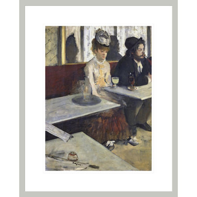 «In a Café (The Absinthe Drinker») par Edgar Degas, impression giclée encadrée