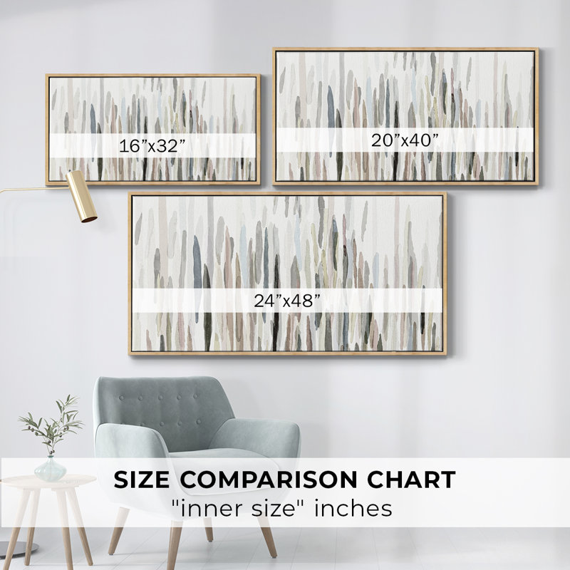 Earth Tone Rhythm - Toile tendue avec châssis, prête à accrocher, Naturel, H 17 po x l 33 po