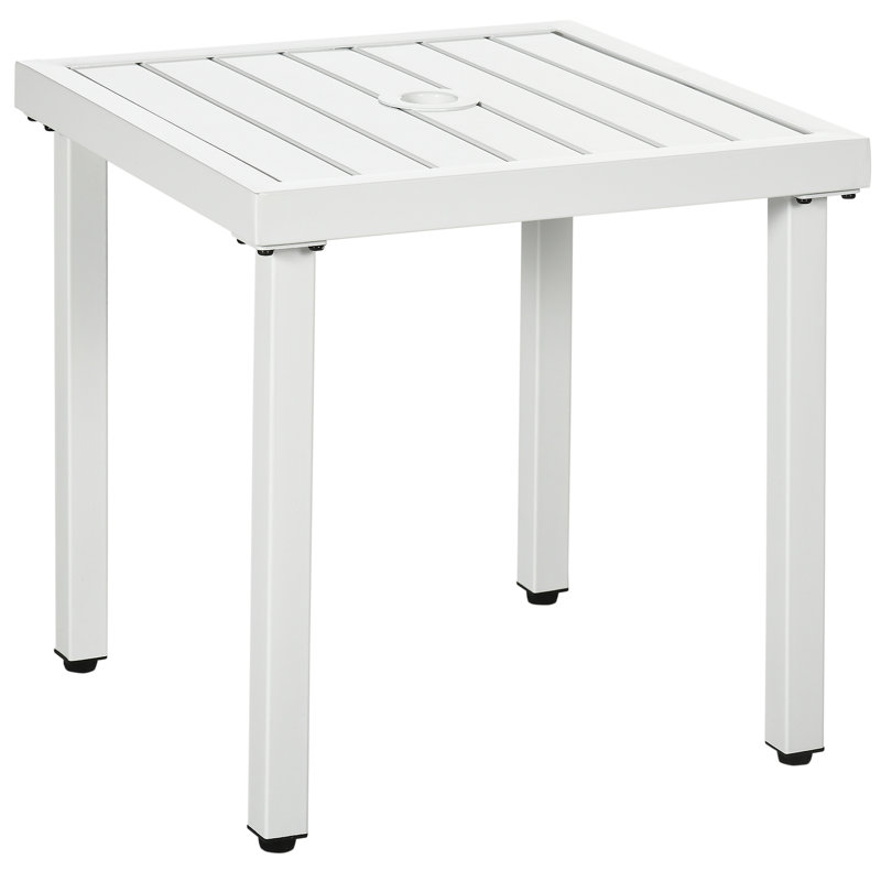 Table d'appoint Clayt, Blanc
