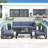 6 - Piece Outdoor Modular Sectional Set with Coffee Table-2140843250