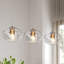 Luminaire suspendu en cuivre pour îlot de cuisine à 3 lumières Willeford