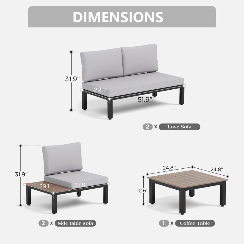 5 - Person Seating Group with Cushions