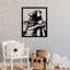 Élégant accessoire mural décoratif en métal, finition noire, 18,5 po x 22 po | Fabrication 100% métal, épaisseur: 0,06 po | Léger à 2,5 lb | Parfait pour la décoration et la présentation d'art moderne