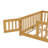 Kids Floor Bed with Safety Guardrails & Door, Low Profile Pine Wood Twin Bed for Children-416601752-416601757