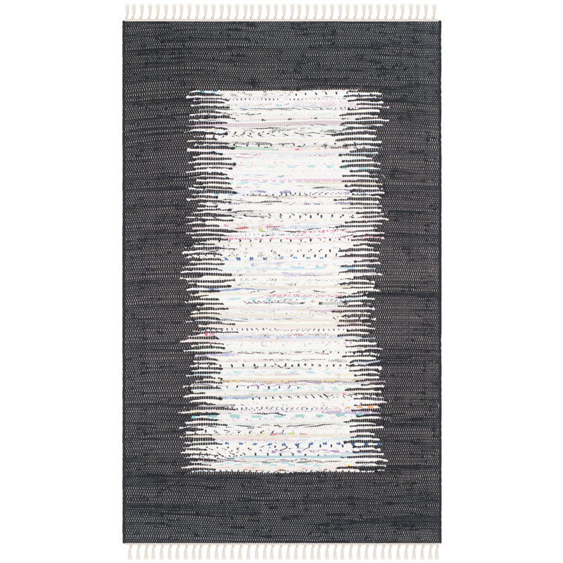 Ceniceros Abstract Cotton Hand Woven Area Rug, Rectangle 91 x 152cm