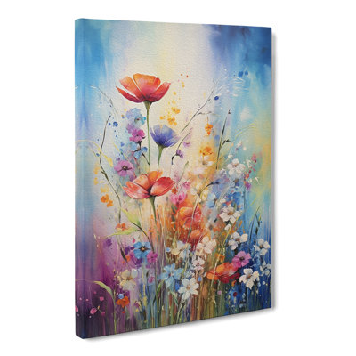 Wildflowers Abstract - Art Prints - Wrapped Canvas