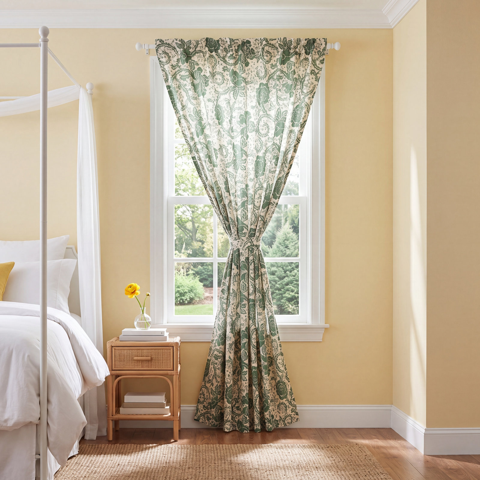 Cowlington Floral Room Darkening Curtain Panel, 40" W x 72" L