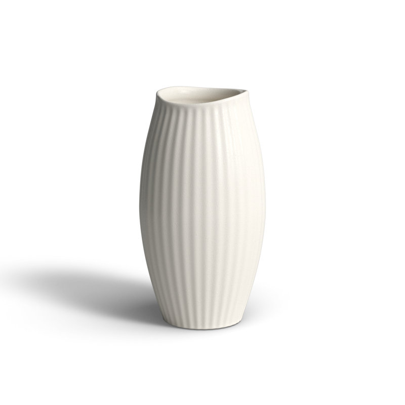 Ruebin Ceramic Table Vase, White